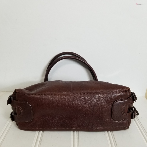 B. Makowsky Handbag Womens Brown Leather Satchel Shoulder Bag Purse Double Strap - Picture 8 of 16